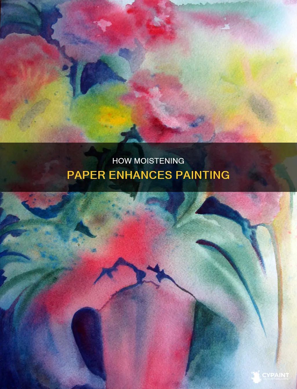 what happens when you moisten the paper then paint