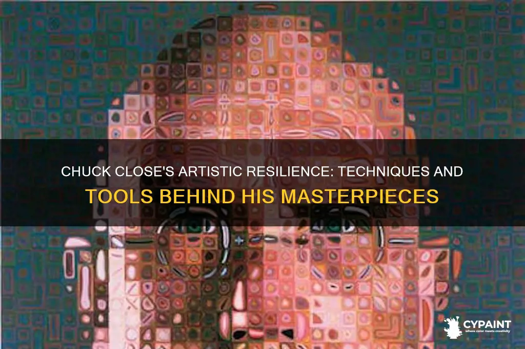 what helps chuck close be able to paint
