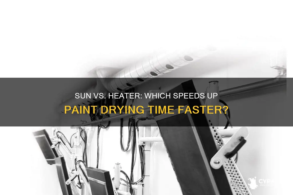 what helps paint dry quicker sun or heater