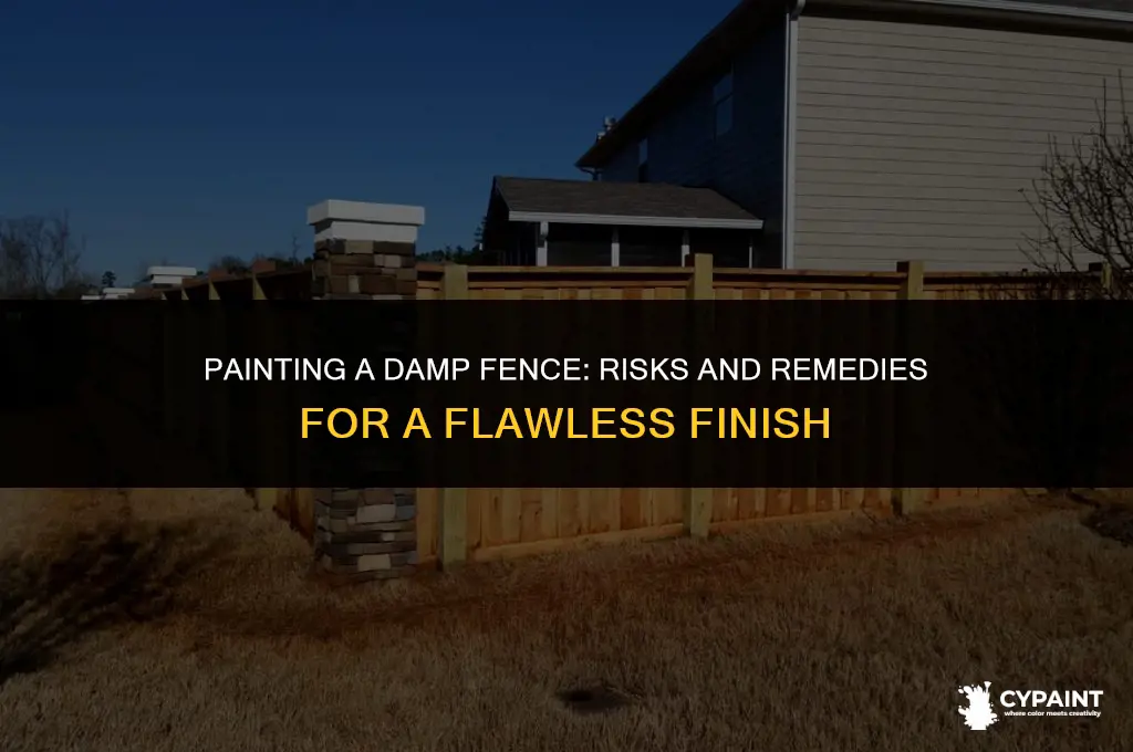 what if the fence if not fully dry before paint