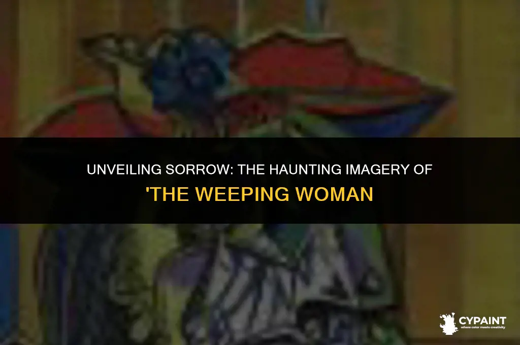 what image is seen in the painting the weeping woman