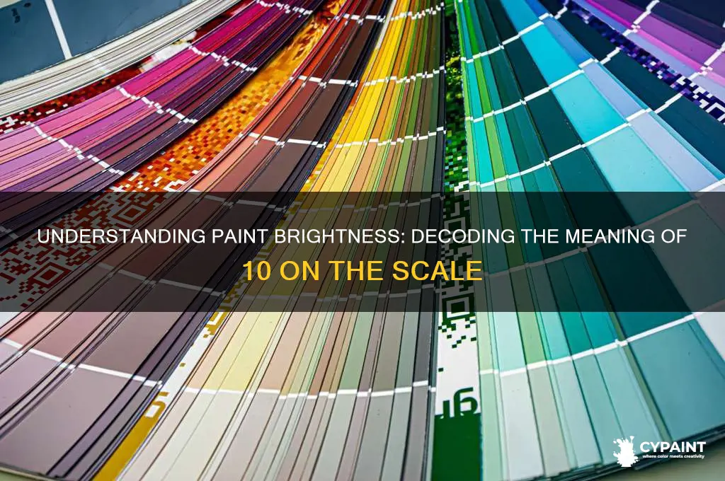 what is 10 brightness mean for a paint