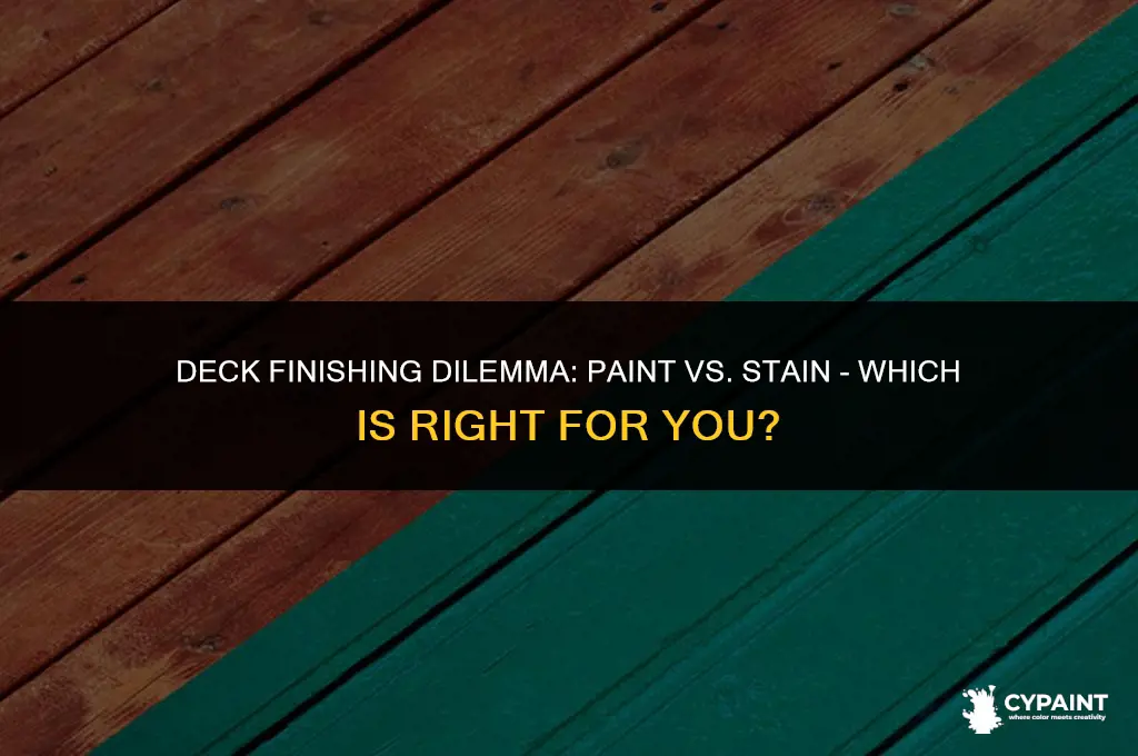 what is a difference between paint and stain a deck