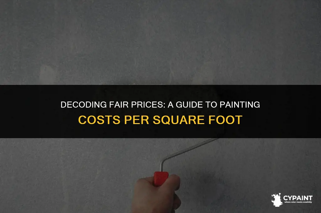 what is a fair price for painting per square foot