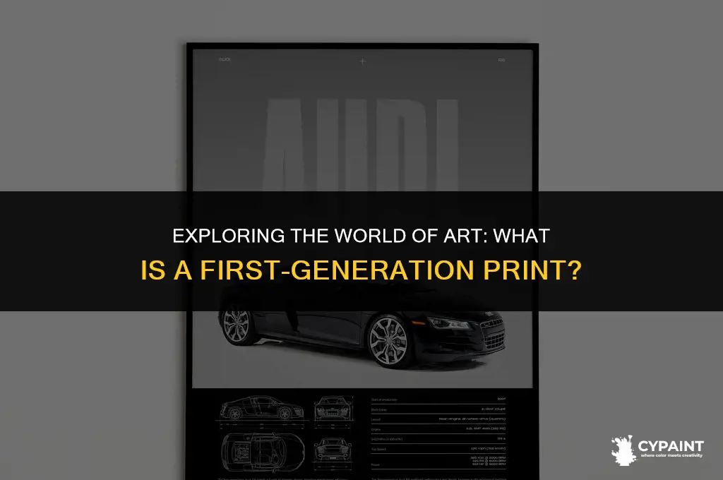 what is a first-generation print of a painting called