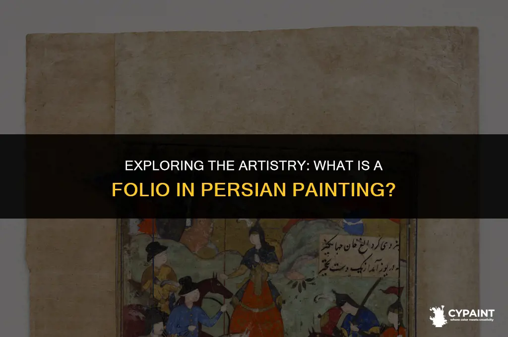 what is a folio in the context of persian painting