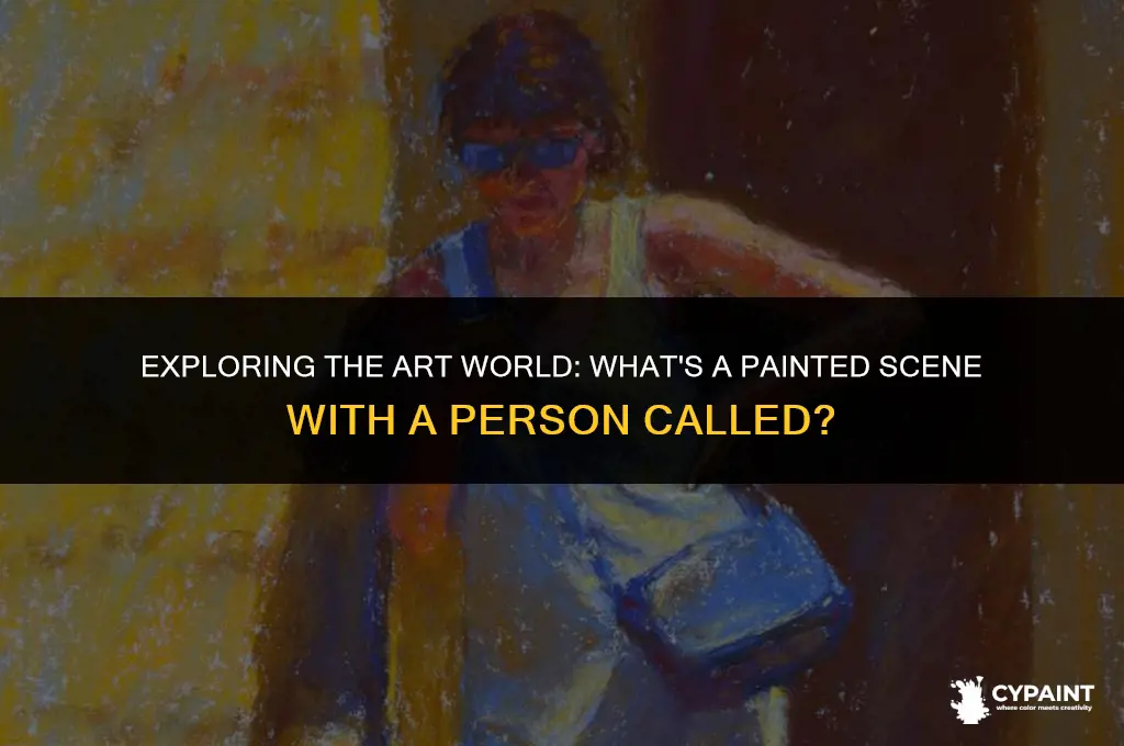 what is a painted scene witha person in it called