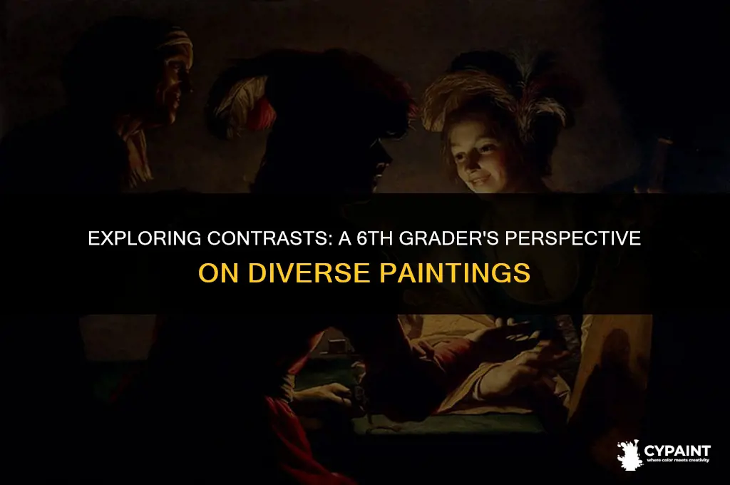 what is a sxth grade response to a contrasted painting