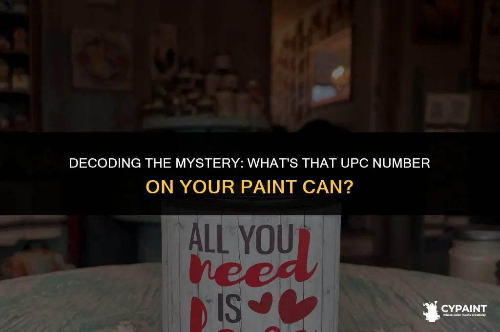 what is a upc number on a can of paint