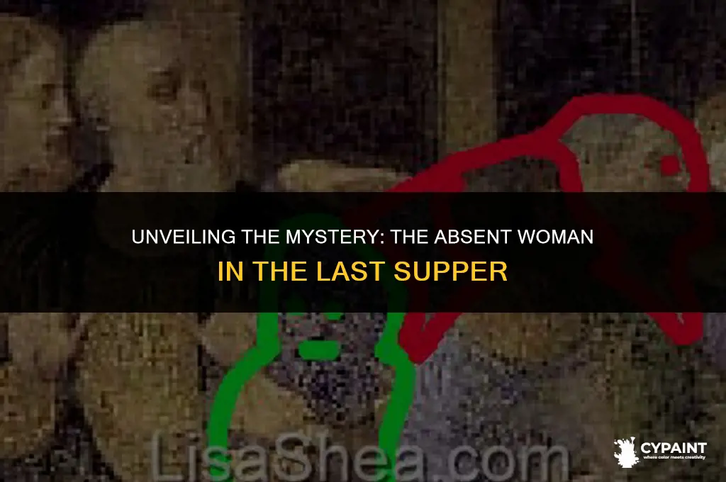 what is a woman depicted in the last supper painting