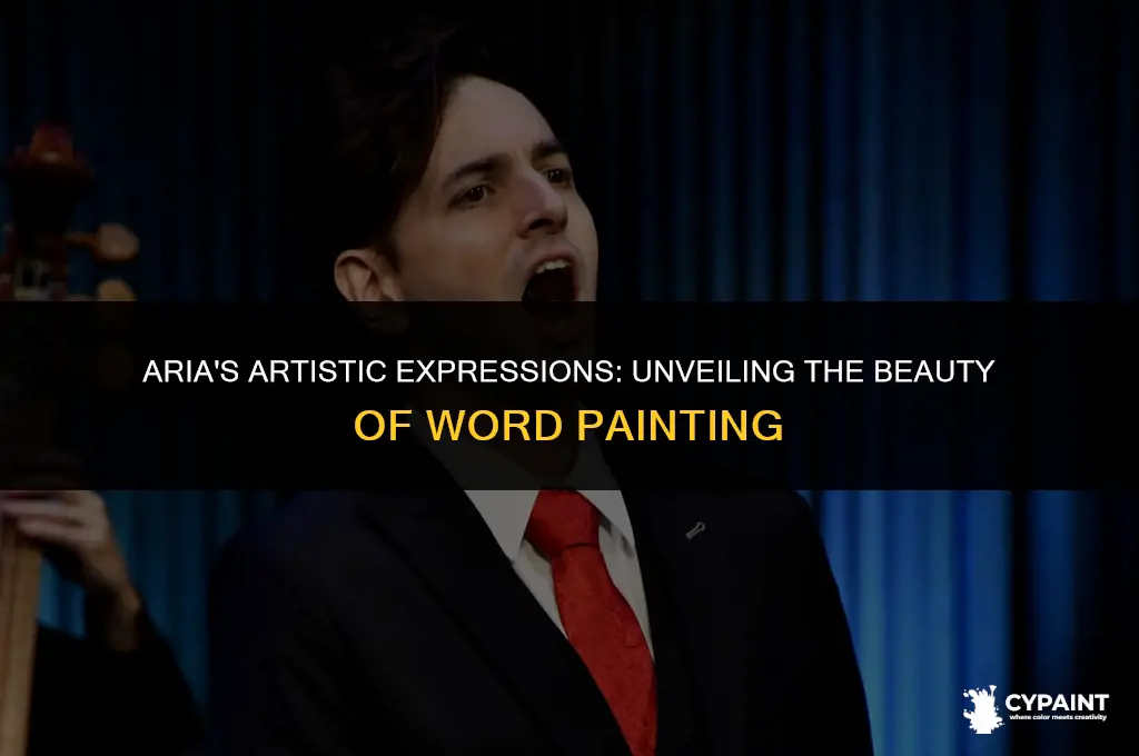 what is an example of word painting found in aria