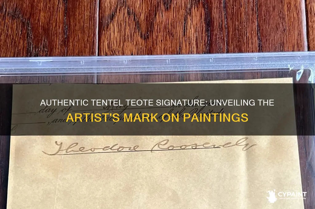 what is authentic tentel teote signature on painting