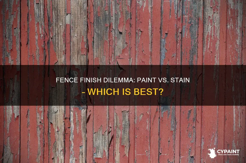 what is better for fence paint or stain
