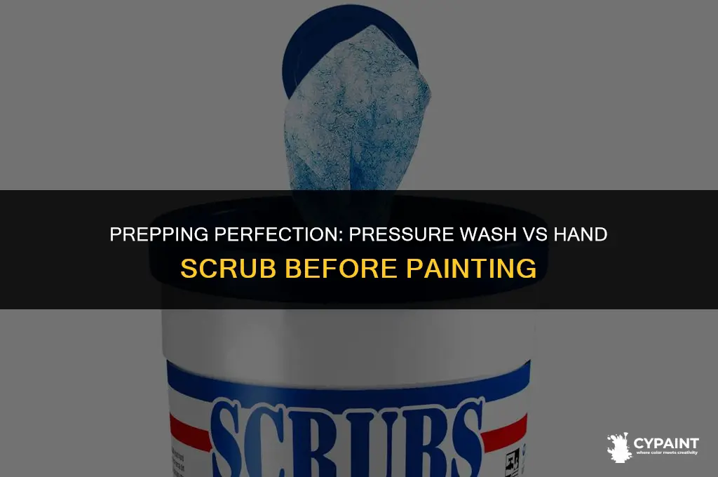 what is better pressure wash or hand scrub before painting