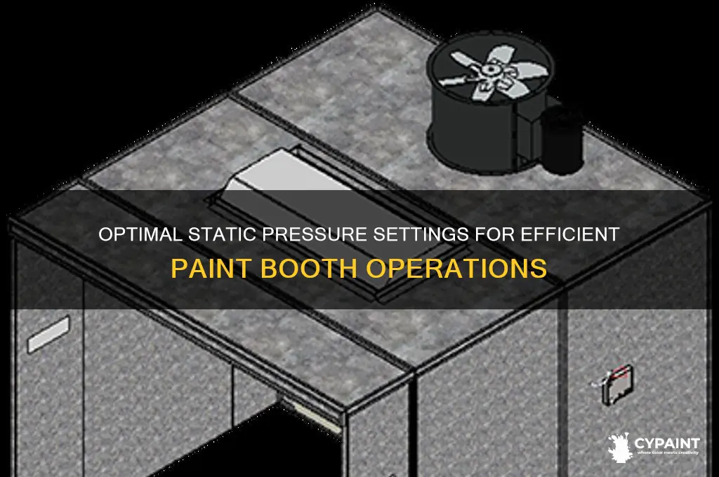 what is correct static pressure for paint booths