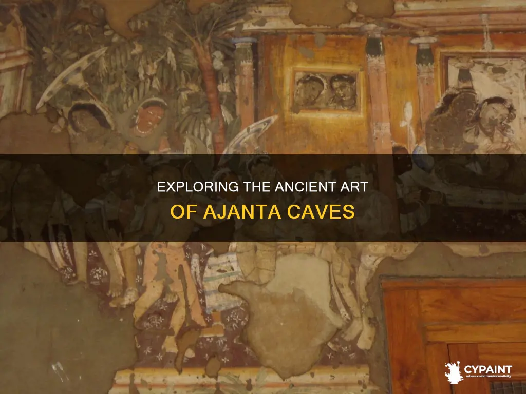 what is depicted on the cave paintings at ajanta