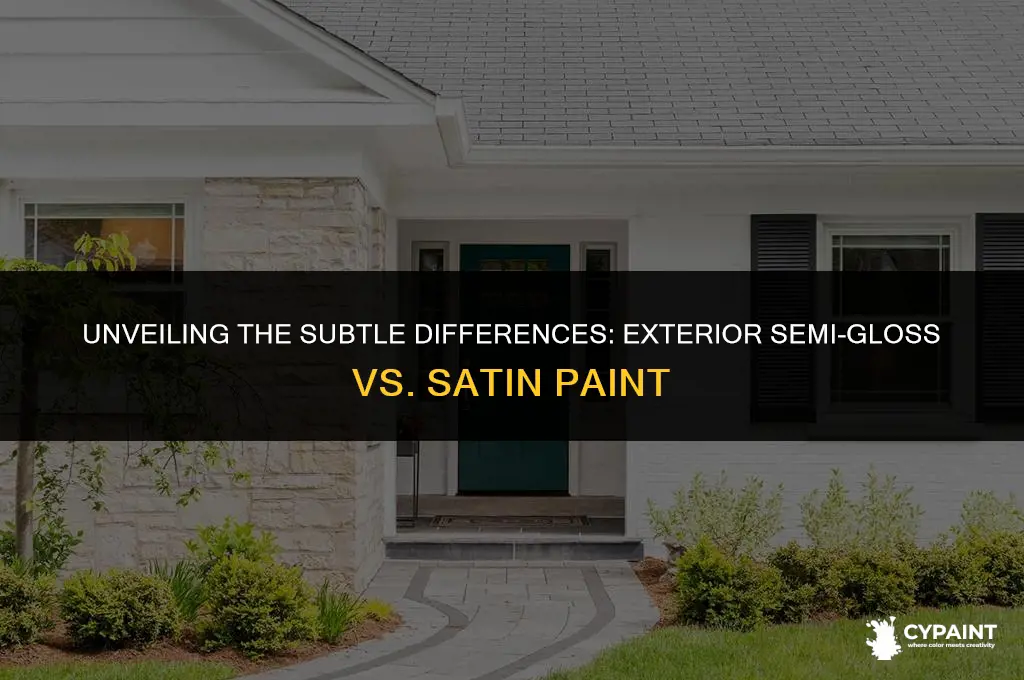 what is difference between exterior semi gloss and satin paint