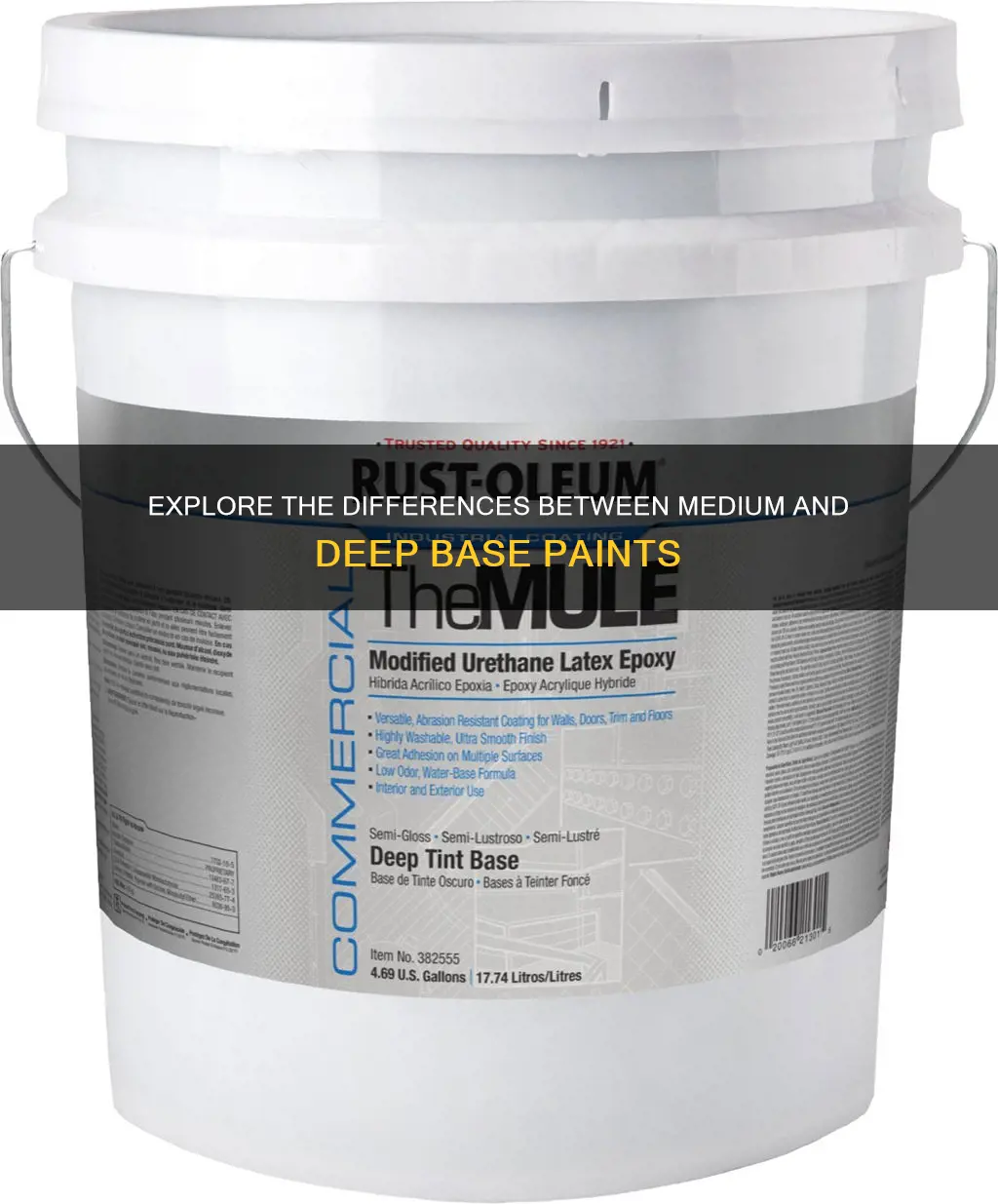 what is difference between medium and depe base paint