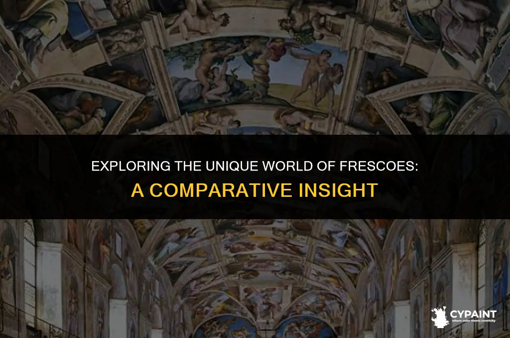 what is different about frescoes than other types of painting