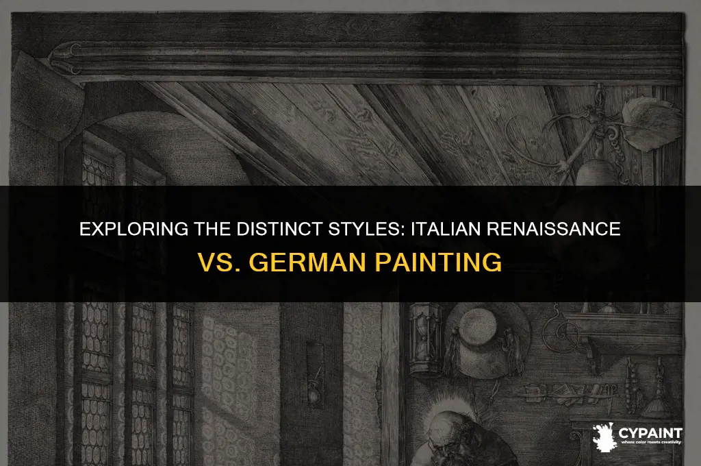 what is different between italian renaissance painting and german painting