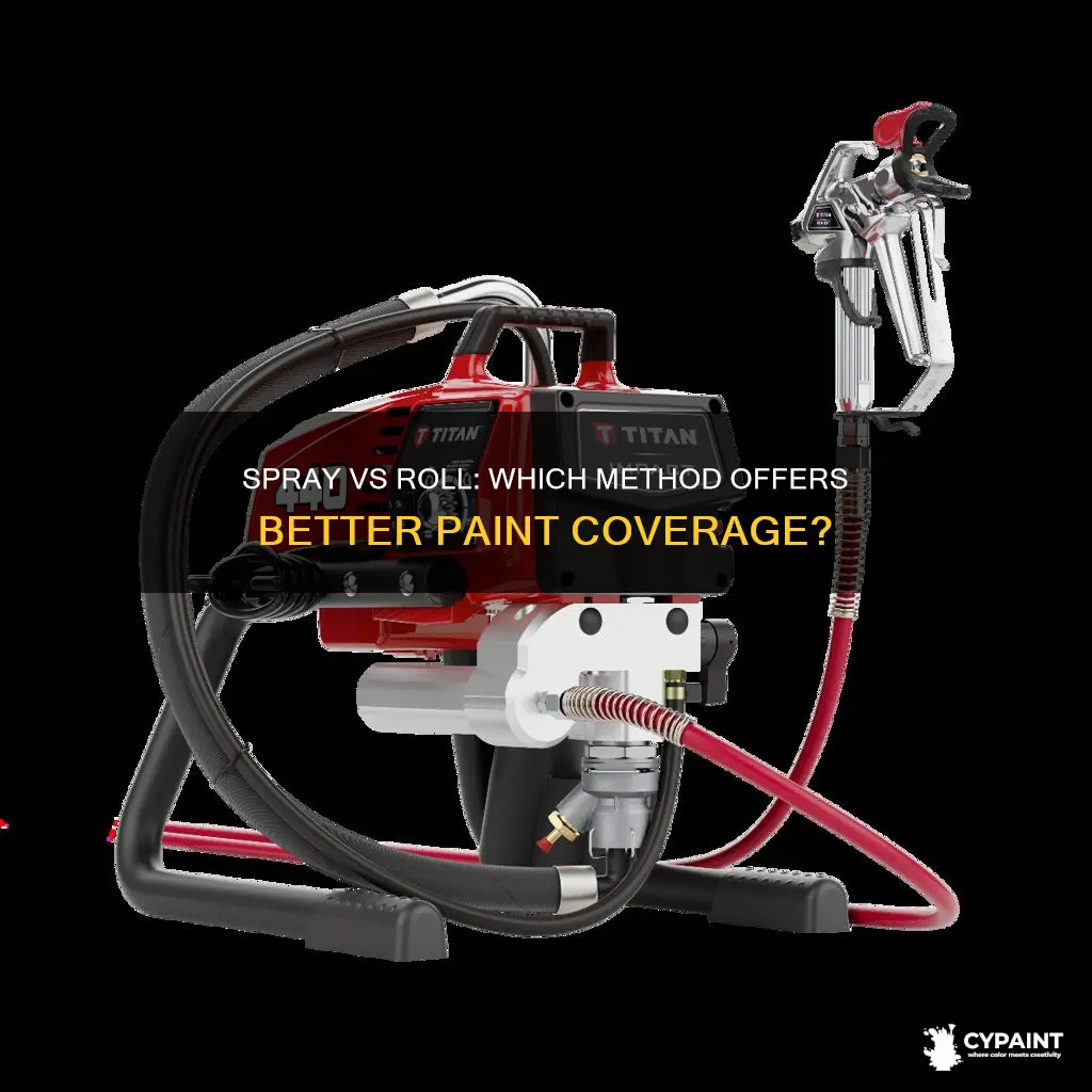 what is differnece in paint coverage spry versus rolling