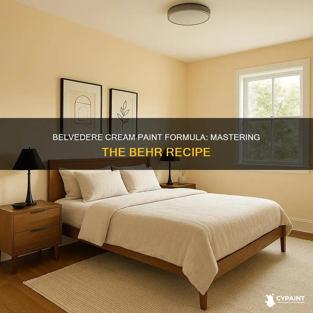 what is formula for belvedere cream paint by behr