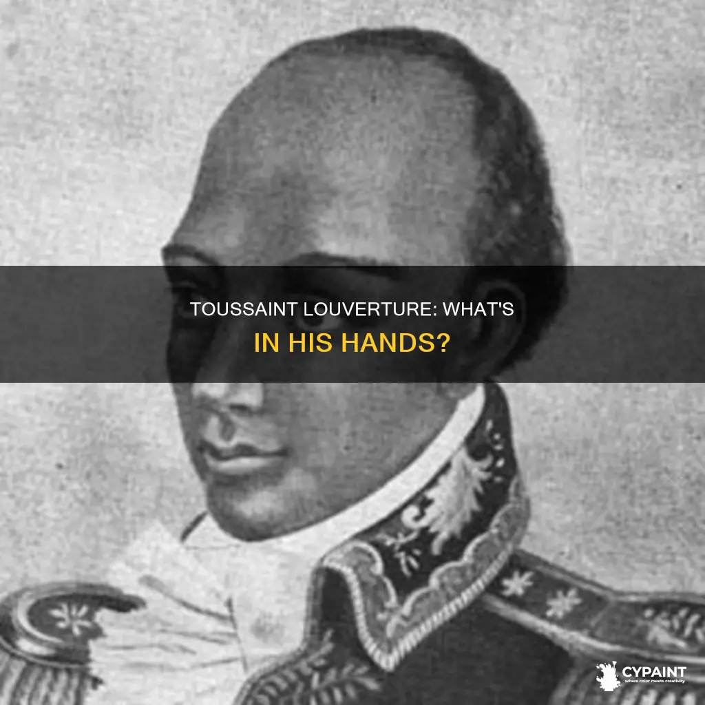 what is general toussaint louveture holiding in painting paper