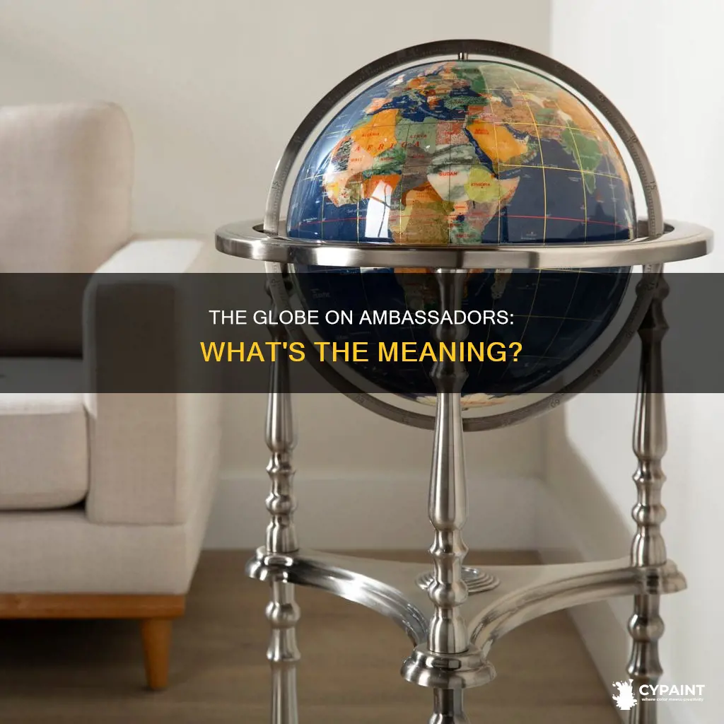 what is globe thing on top of ambassadors painting