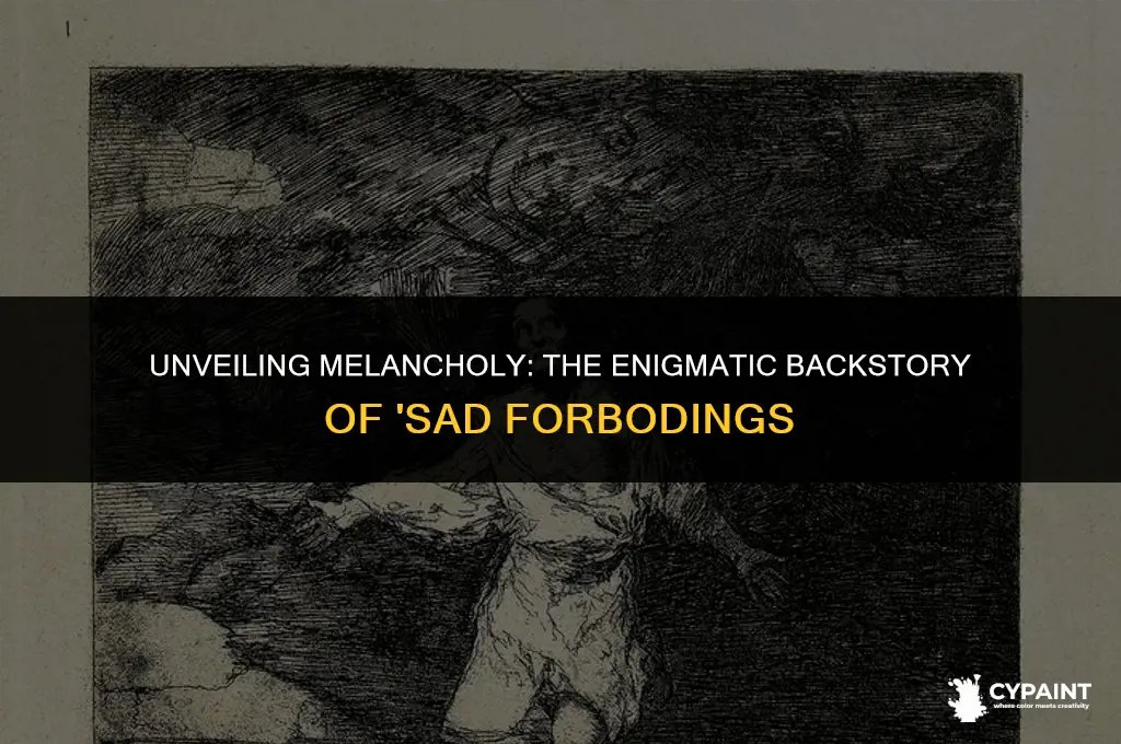 what is in the back of the painting sad forbodings