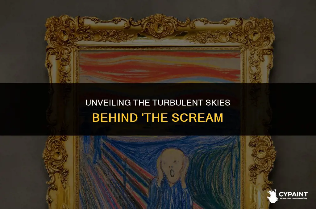 what is in the background of the painting the scream