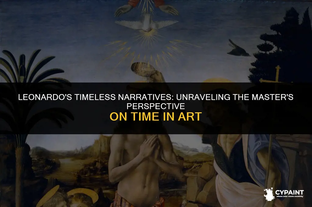 what is leonardos view of time and narrative in painting