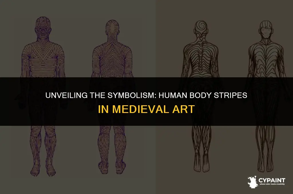 what is meaning of human body stripes in medieval paintings