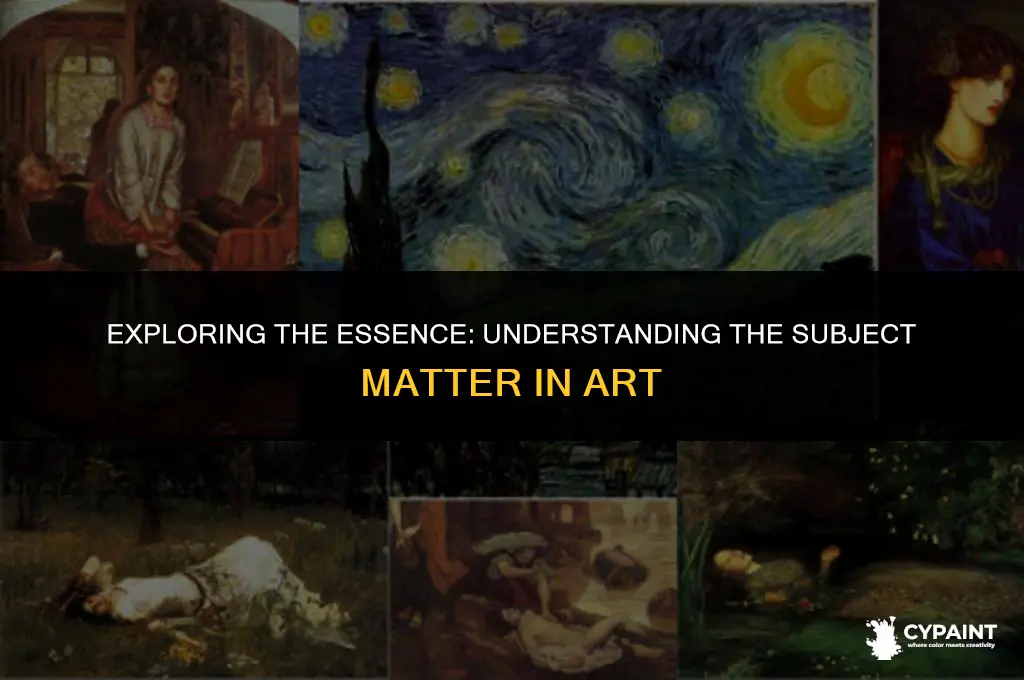 what is meant by the subject matter of a painting