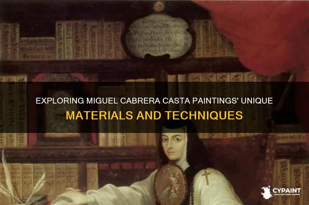 what is miguel cabrera casta paintings made with
