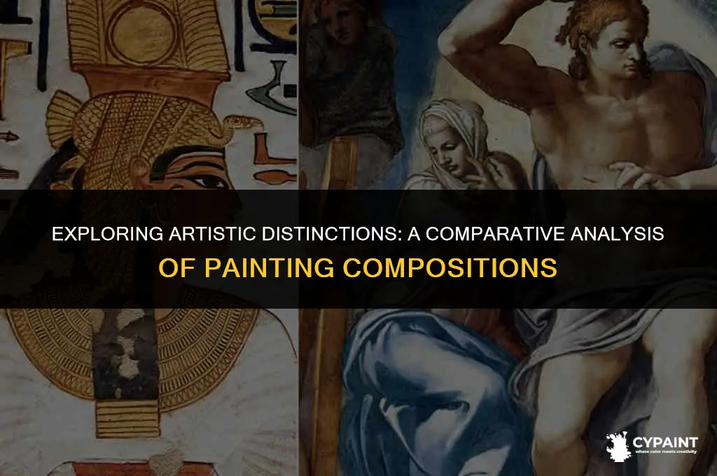 what is one difference between the composition of these paintings