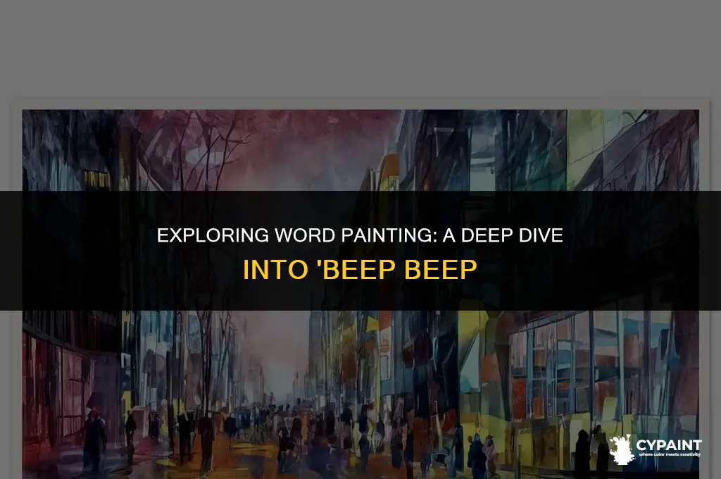 what is one example of word painting in beep beep