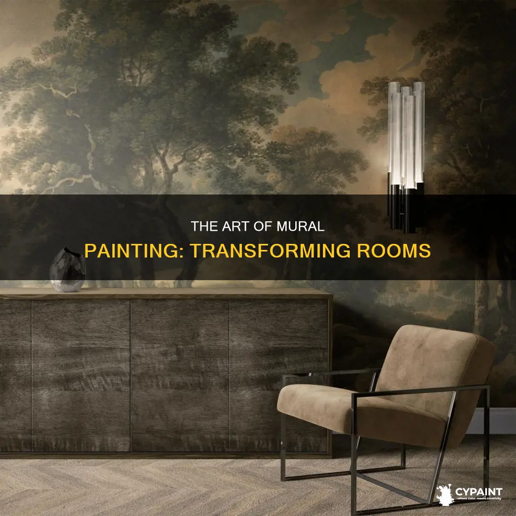 what is painting a mural around a room called
