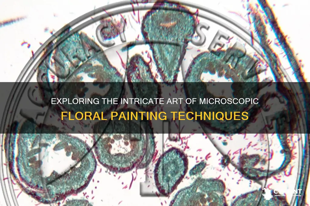 what is painting flowers at microscopic level mean