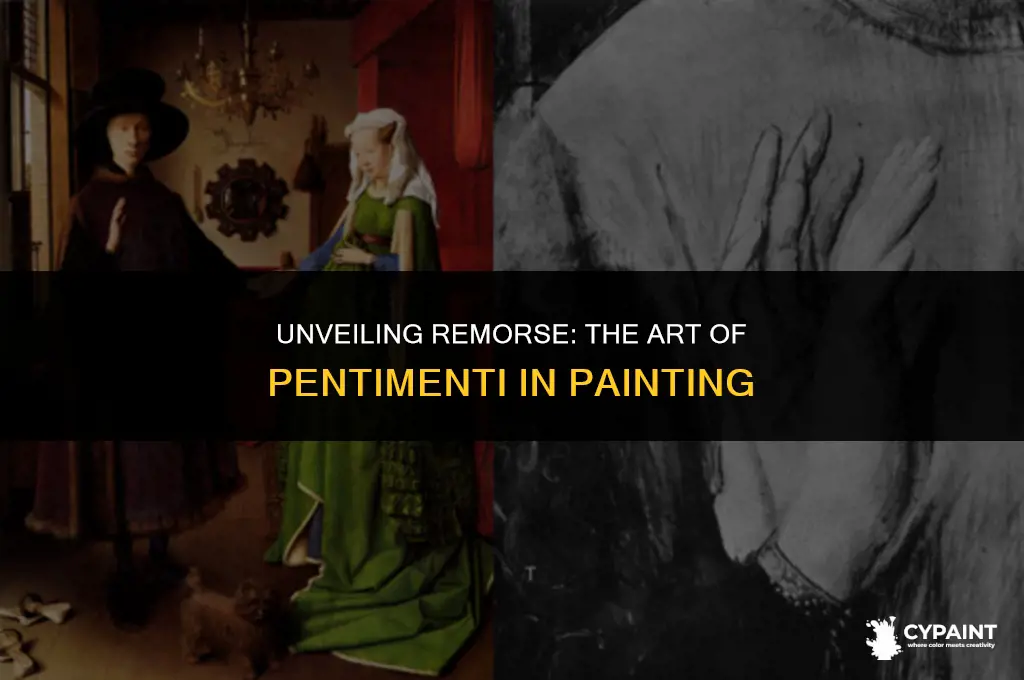 what is pentimenti when does this occur in a painting