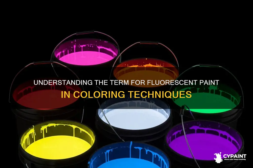what is phrase for fluorescent paint of coloirng