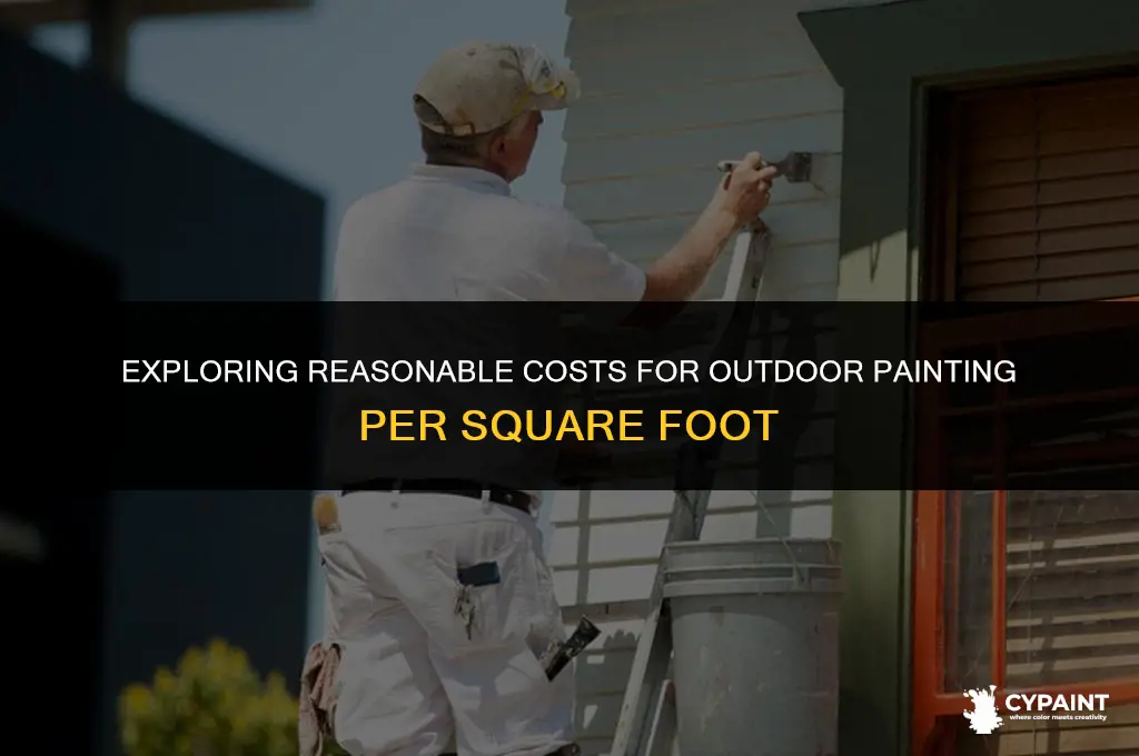 what is reasonal cost per square foot for outdoor painting