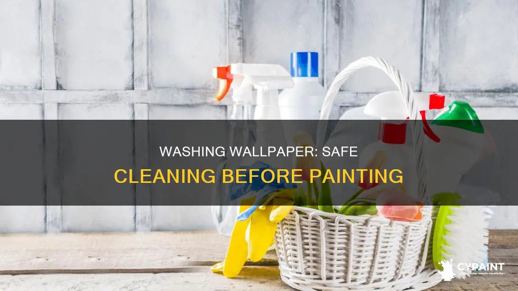 what is safe to wash wallpaper with before painting