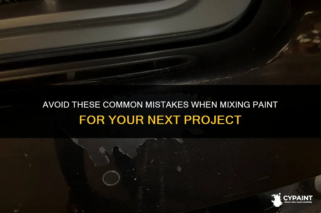what is something you should not do when mixing paint