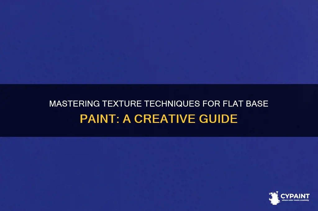what is texture technique for flat base paint