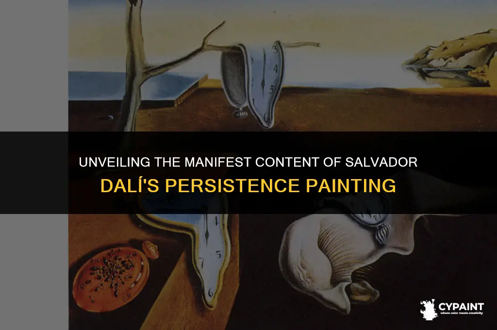 what is th emanifest cpntent of slavador dalis persistence painting