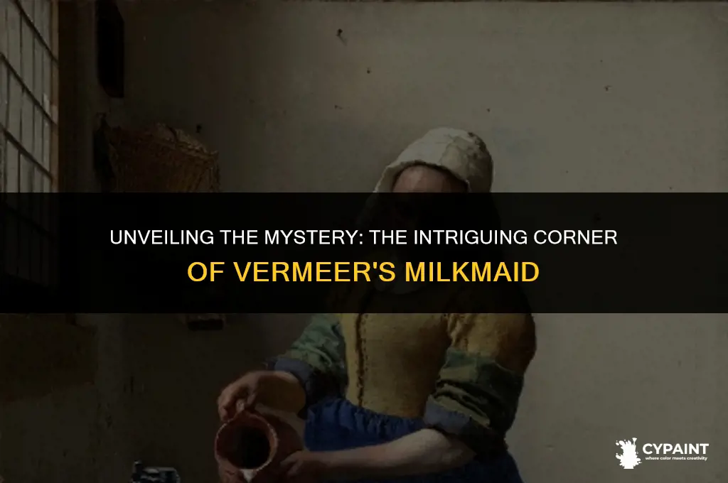 what is that in the corner of the milkmaid painting