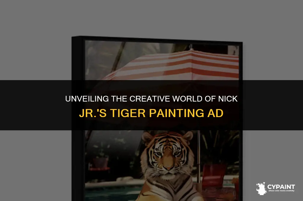 what is that nick junior ad about the tiger painting
