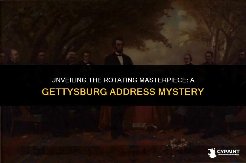 what is that rotating painting name at the gettysburg address