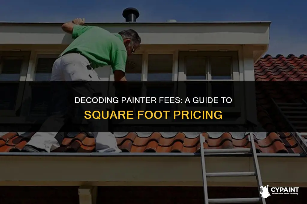 what is the average a painter charges per square foot