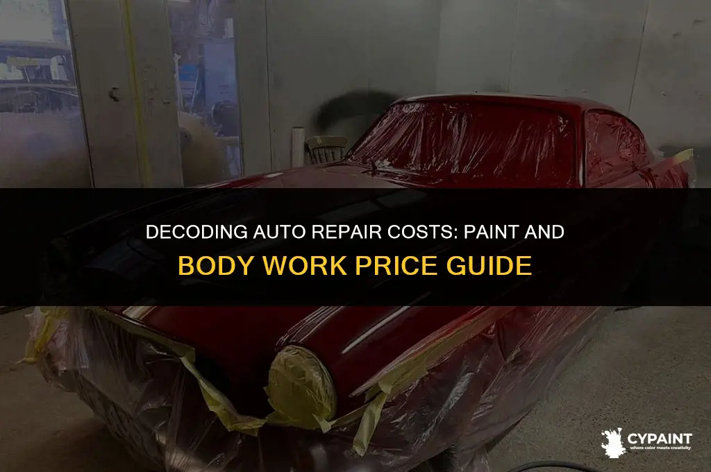 what is the average cost for paint and body work